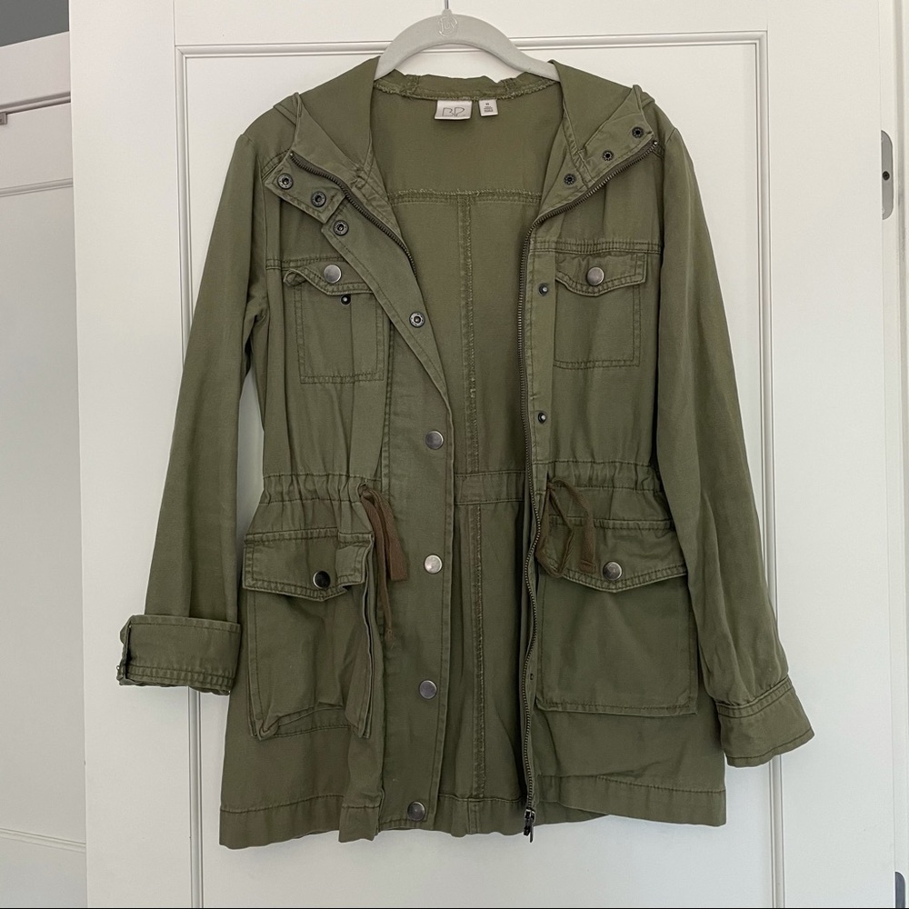 BP army green military style jacket